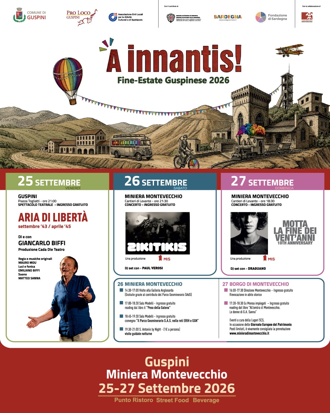 Locandina A Innantis! - Fine-Estate Guspinese 2026